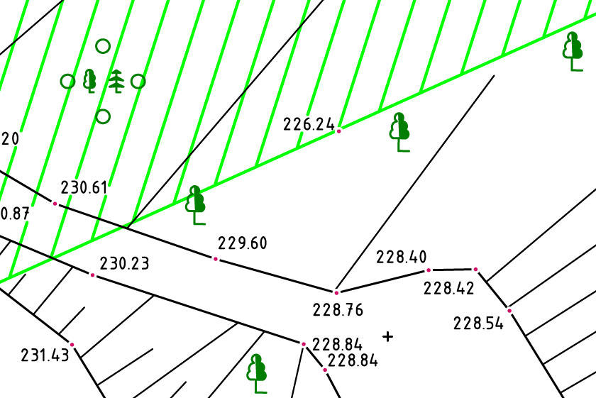 Erfassung von Höhenprofil und Gehölzen per Kartierung
