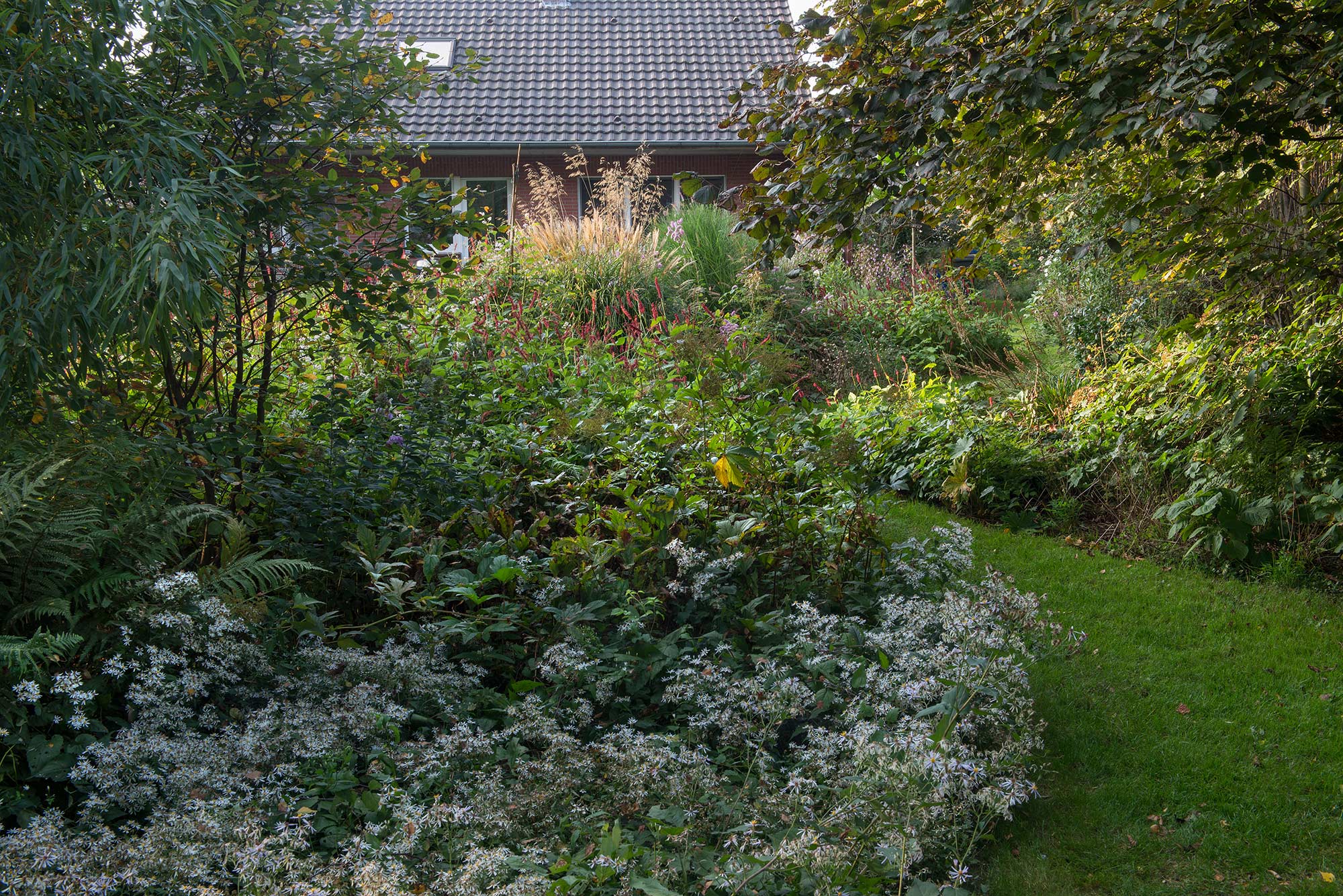 Im ehemaligen Privatgarten Pawert & Matschiess gab es sogar Rasen. Er entstand, weil jemand regelmäßig mit dem Mäher hier entlangfuhr.